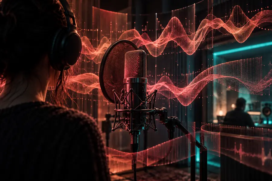 Source performance prepared for voice conversion